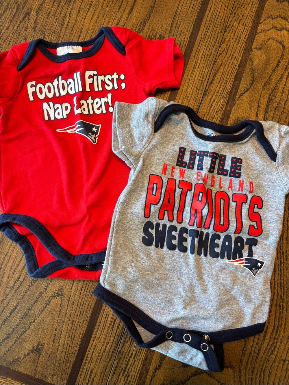 NFL New England Patriots set of 2 onesies